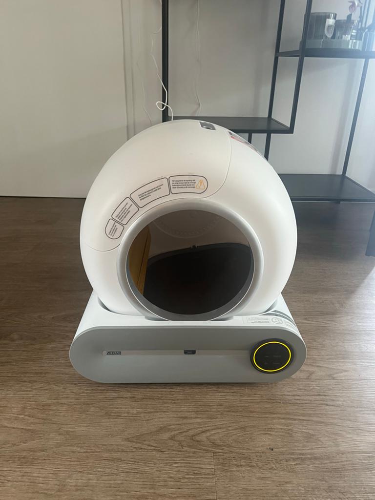 Zedar K900 automatische kattenbak, Ophalen, Zelfreinigend, Zo goed als nieuw, Open