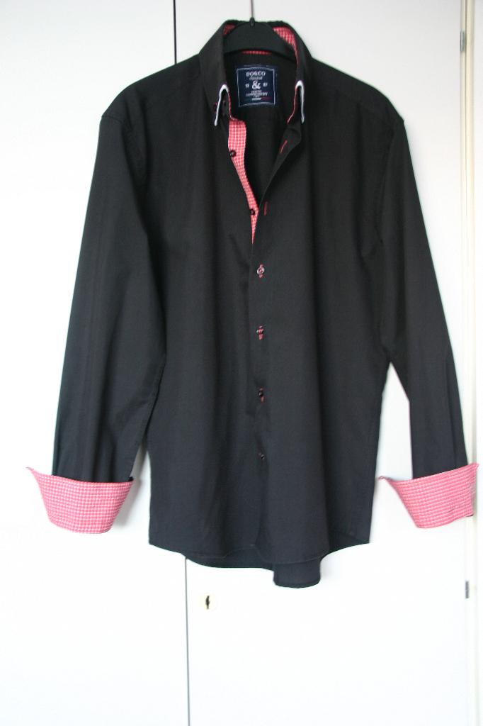 Overhemd maat L merk Do & Co z.g.a.n., Kleding | Heren, Overhemden, Zo goed als nieuw, Halswijdte 41/42 (L), Zwart, Verzenden
