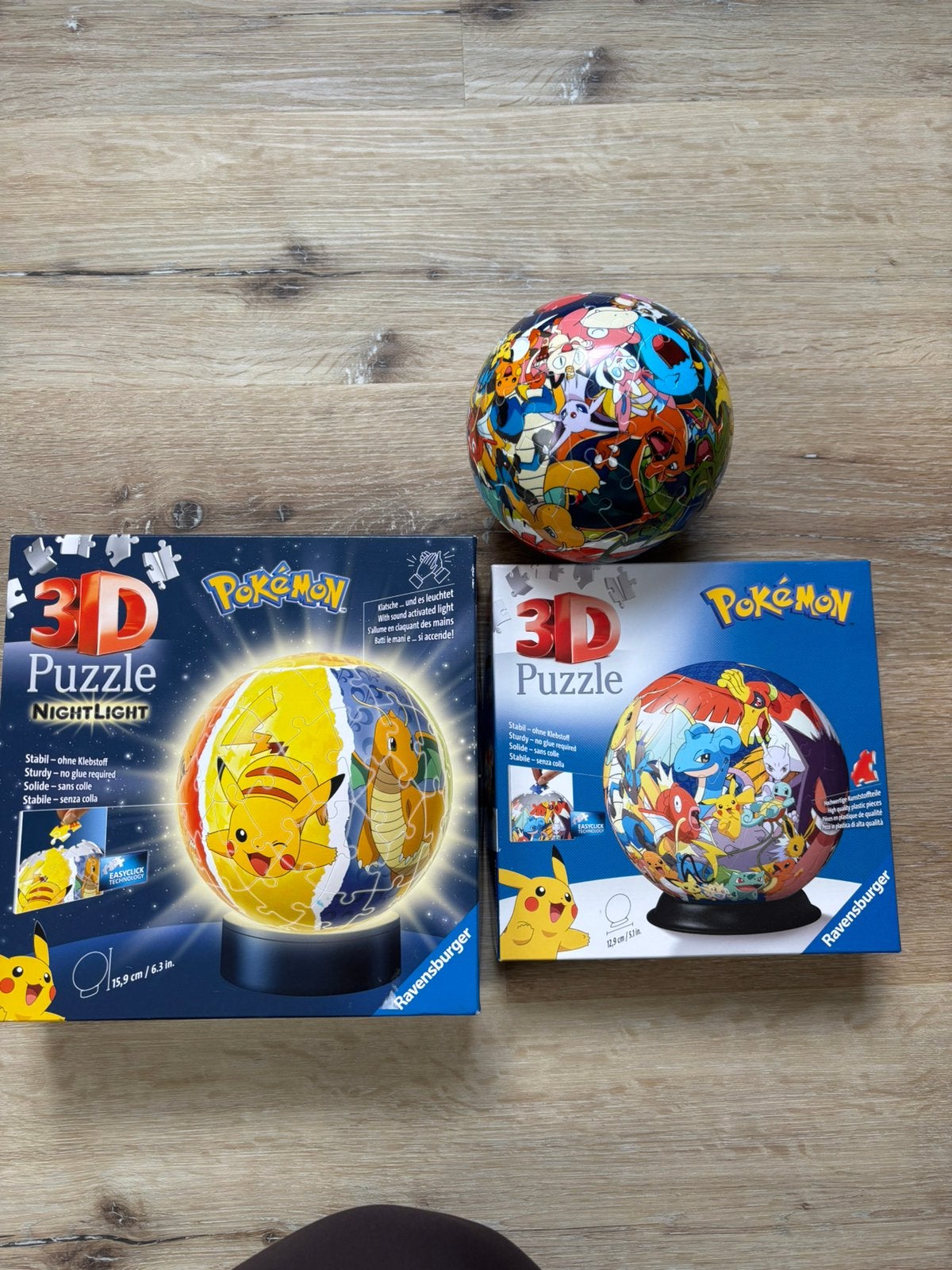 2 Pokemon 3D puzzels, 1 met nachtlicht, Ophalen of Verzenden, Meer dan 50 stukjes, Zo goed als nieuw, 6 jaar of ouder