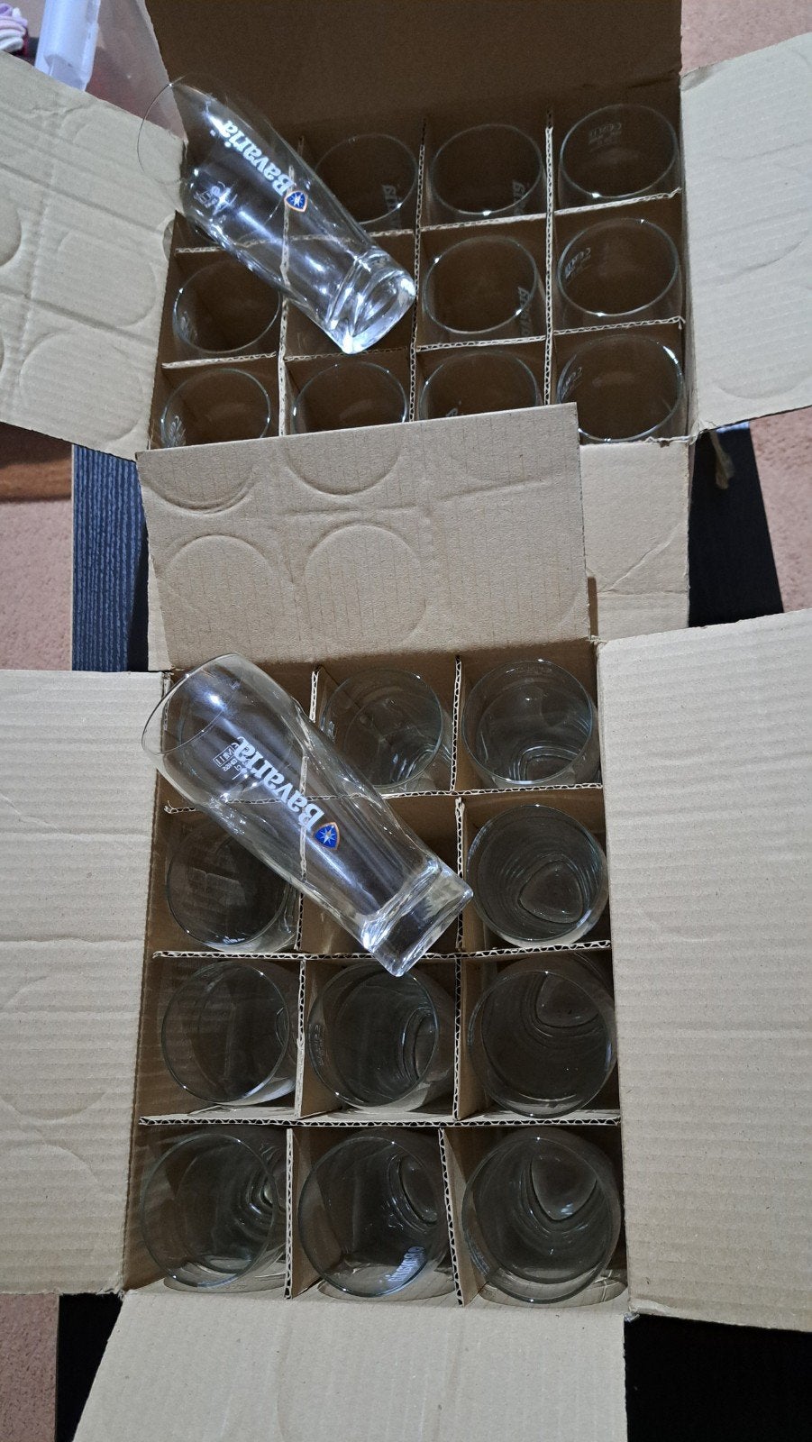 Nieuwe Bavaria bierglazen - 24 stuks, Ophalen, Glas of Glazen, Overige merken, Nieuw