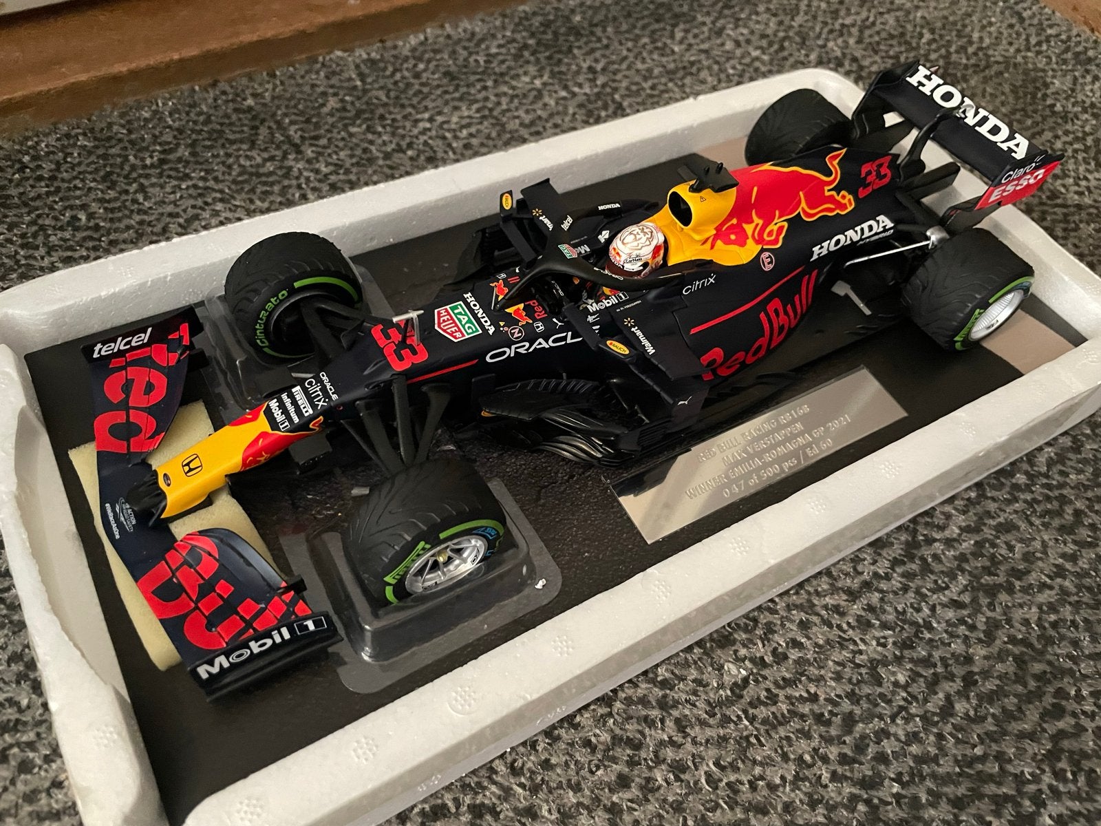 Max Verstappen RB16B GP van imola 2021 1:18 Nr.047/500, Verzenden, Nieuw, Auto, MiniChamps