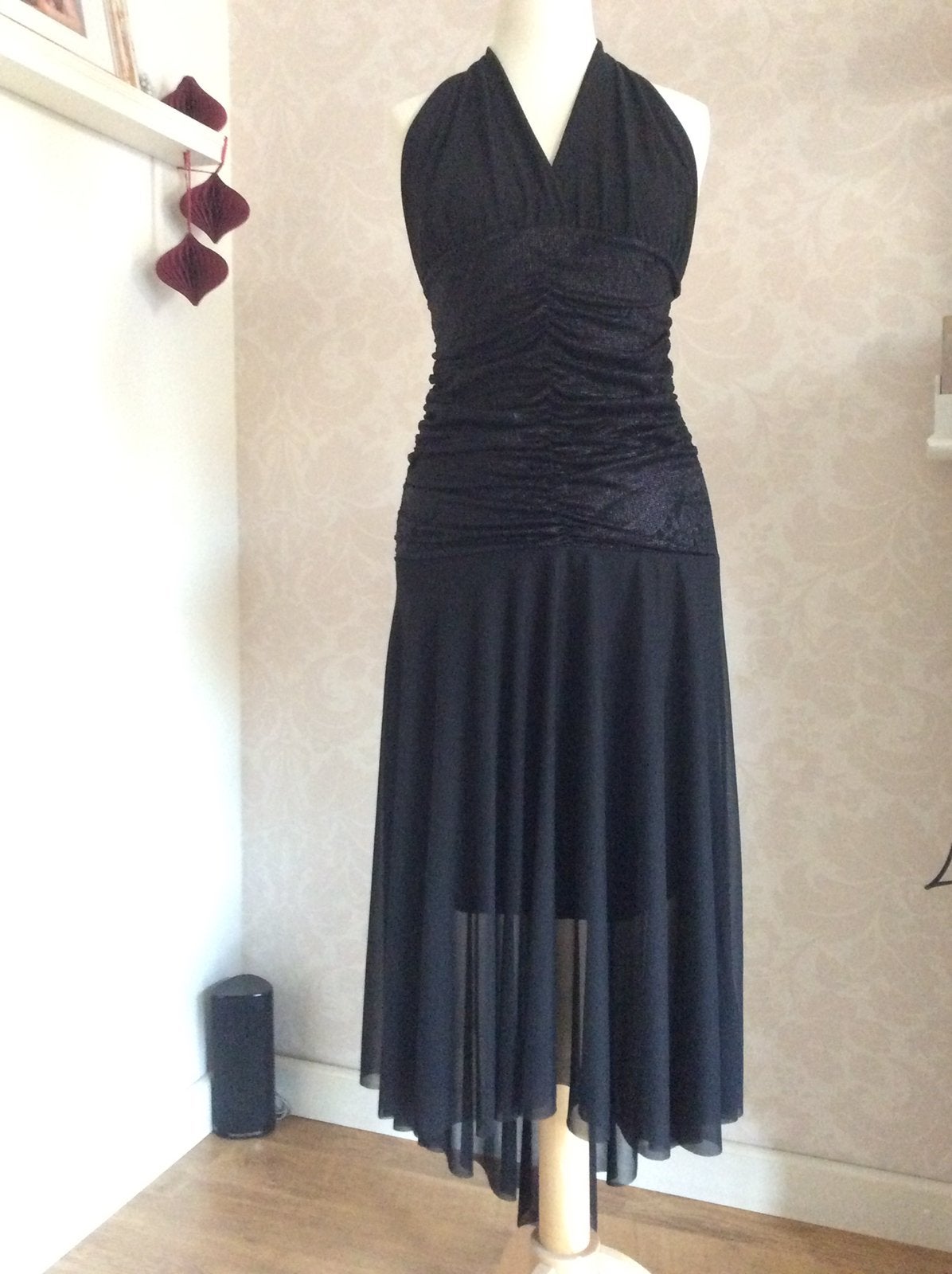 Zwart Feestjurkje / Gala / Chic / Halter, Ophalen, Zo goed als nieuw, Zwart, Overige typen