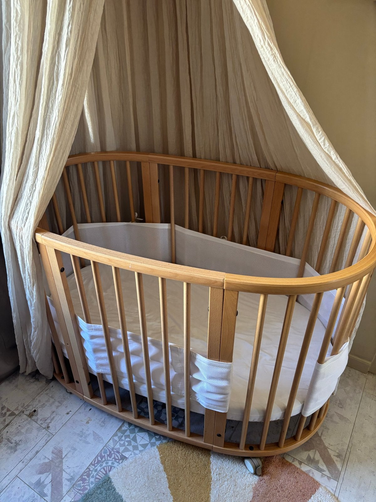 Stokke Sleepi Complete Set Naturel Hout met Accessoires, Ophalen, Gebruikt, Ledikant