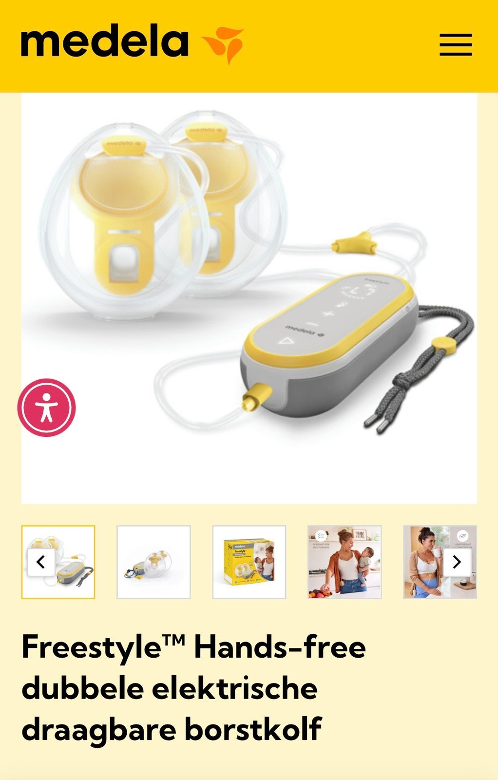Medela Freestyle Hands-Free dubbele kolf, Kinderen en Baby's, Babyvoeding en Toebehoren, Medela, Borstkolf, Ophalen of Verzenden