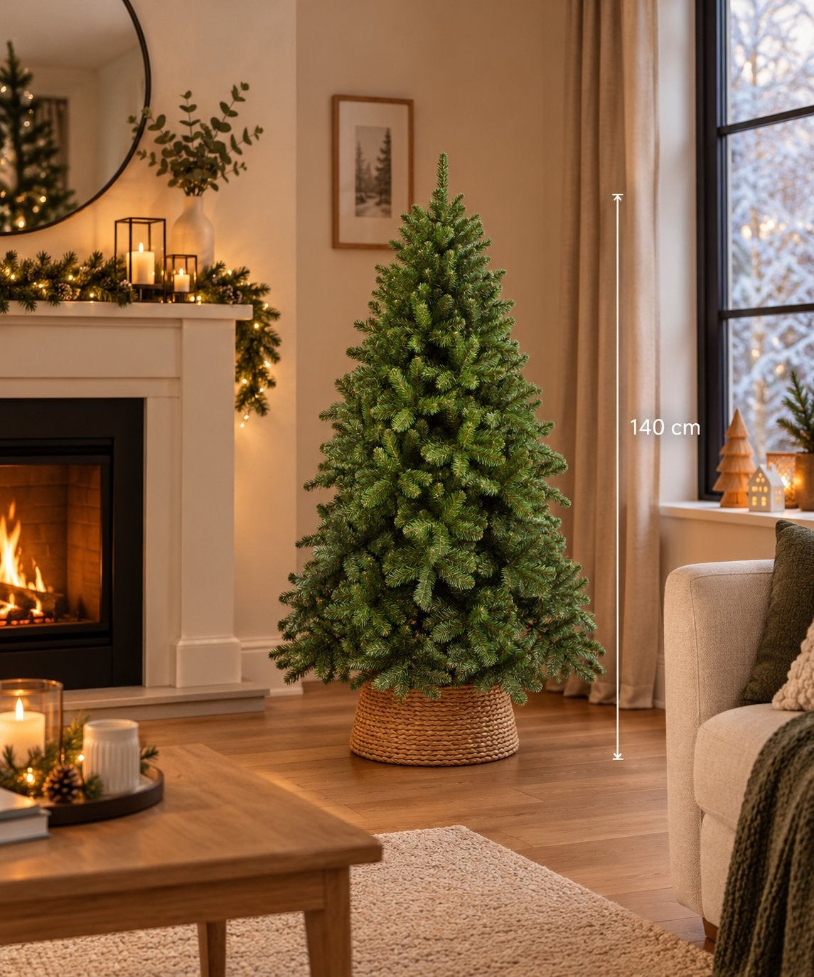 Mooie Triumph Matterhorn Fir Blue kunstkerstboom 140 cm, Ophalen, Zo goed als nieuw