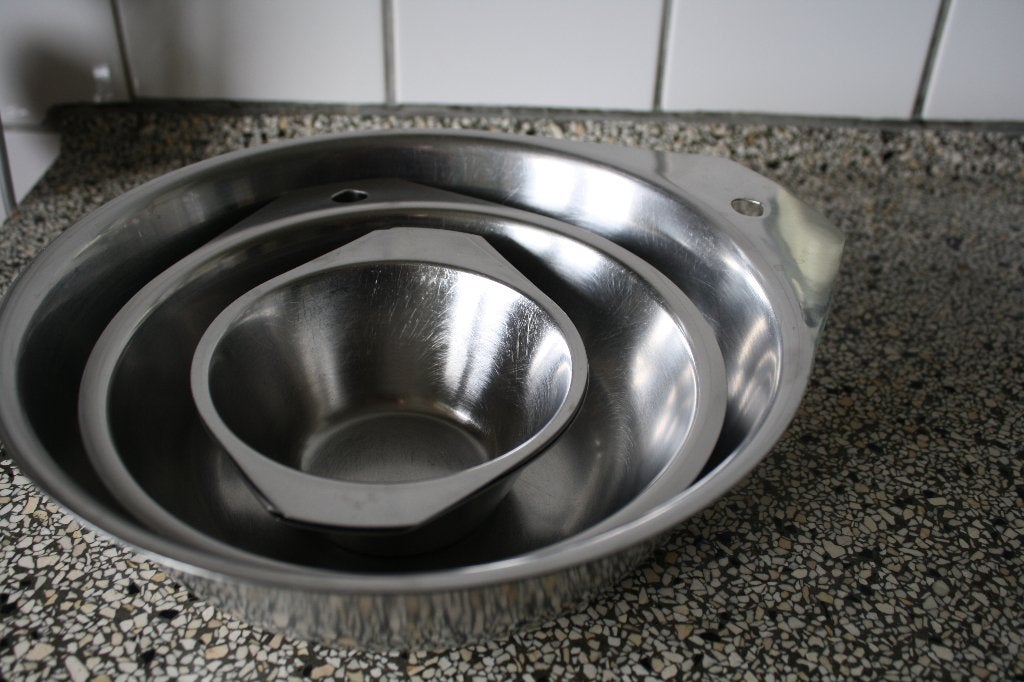 GERO ZILMETA RVS schaaltjes, Ophalen of Verzenden, Gebruikt, Rvs of Chroom