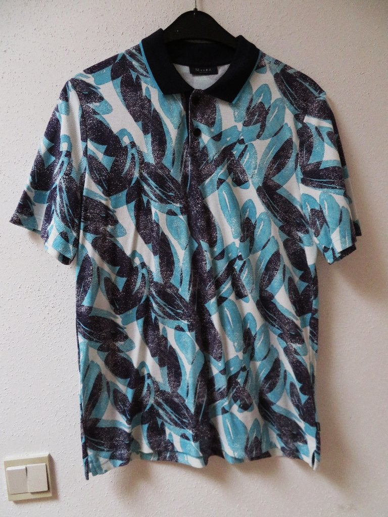 C57 MAERZ polo shirt blauw wit maat 50, Maerz, Ophalen of Verzenden, Zo goed als nieuw, Maat 48/50 (M)
