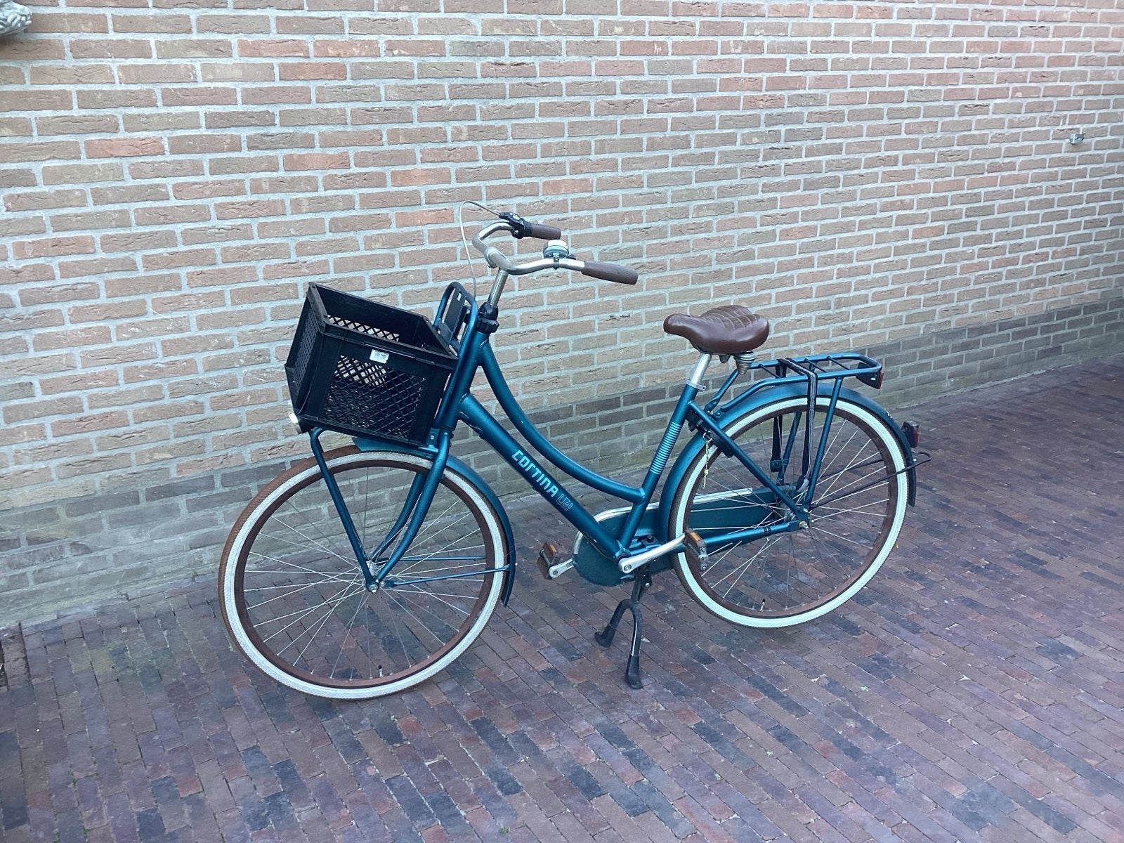 Cortina U4 Transportfiets Dames - Blauw - Gebruikt 28 inch, Overige merken, Terugtraprem, Ophalen of Verzenden, 50 tot 53 cm