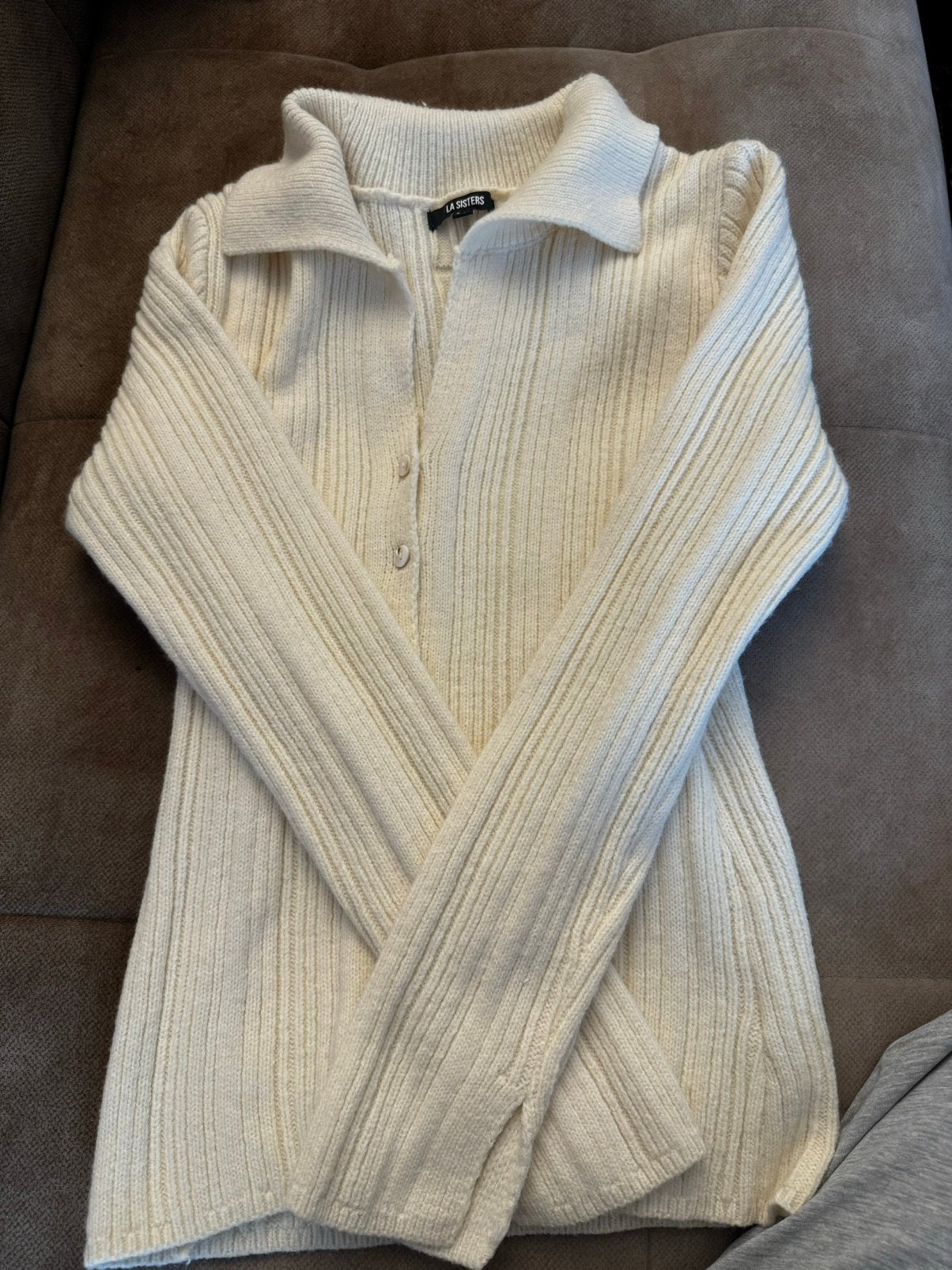 La sisters gebreiden trui beige, Kleding | Dames, Ophalen of Verzenden, Zo goed als nieuw, Beige