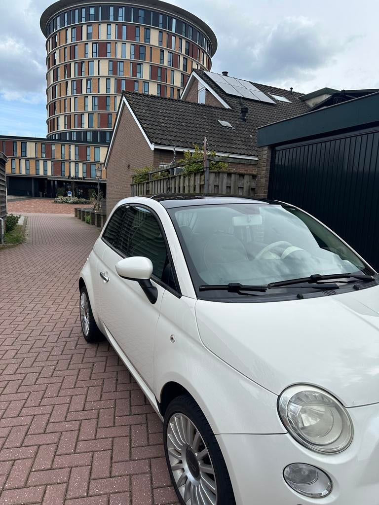 Fiat 500 1.4 16V 73KW C 2007 Wit, Voorwielaandrijving, 31 €/maand, 4 cilinders, 100 pk