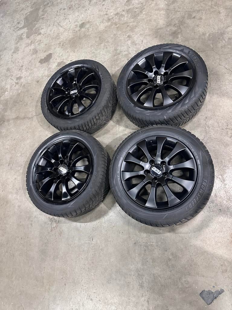 BBS Winterbanden 5x112 16 inch - Zwart, Auto-onderdelen, Banden en Velgen, Banden en Velgen, Winterbanden, 16 inch, 205 mm, Personenwagen