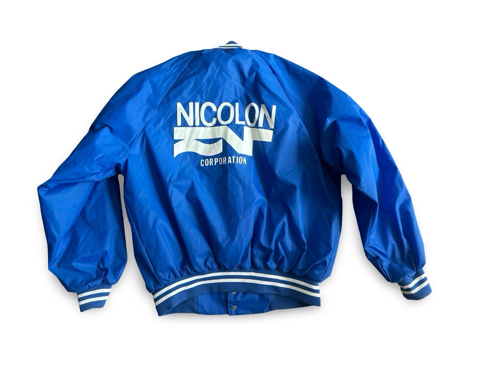 Vintage Nicolon Almelo Corporation Bomberjack - Blauw, Ophalen of Verzenden, Gedragen, Overige maten, Blauw