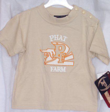 Beige t-shirt Phat Farm maat 68/74 *NIEUW* (2369) a, Kinderen en Baby's, Babykleding | Maat 68, Nieuw, Ophalen of Verzenden, Phat Farm