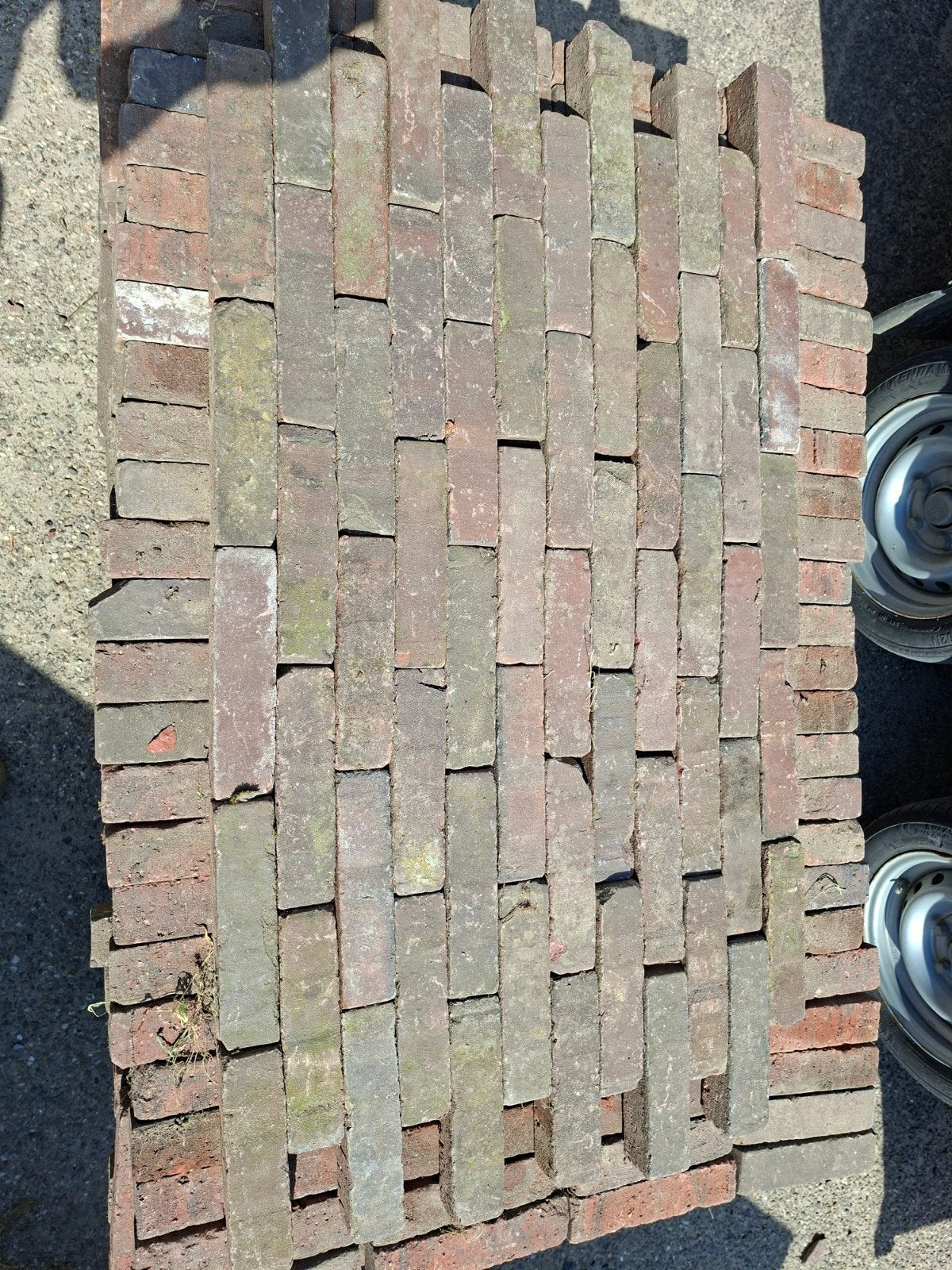 Gebakken waaltjes 30m2 op pallets, Ophalen, Gebruikt, Keramiek, Klinkers
