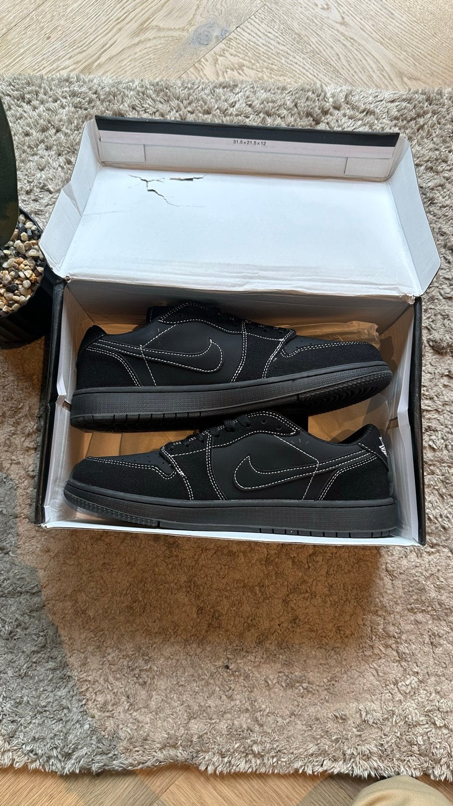 Nike Air Jordan 1 Low Travis Scott Black Phantom, Verzenden, Nieuw, Zwart, Sneakers of Gympen