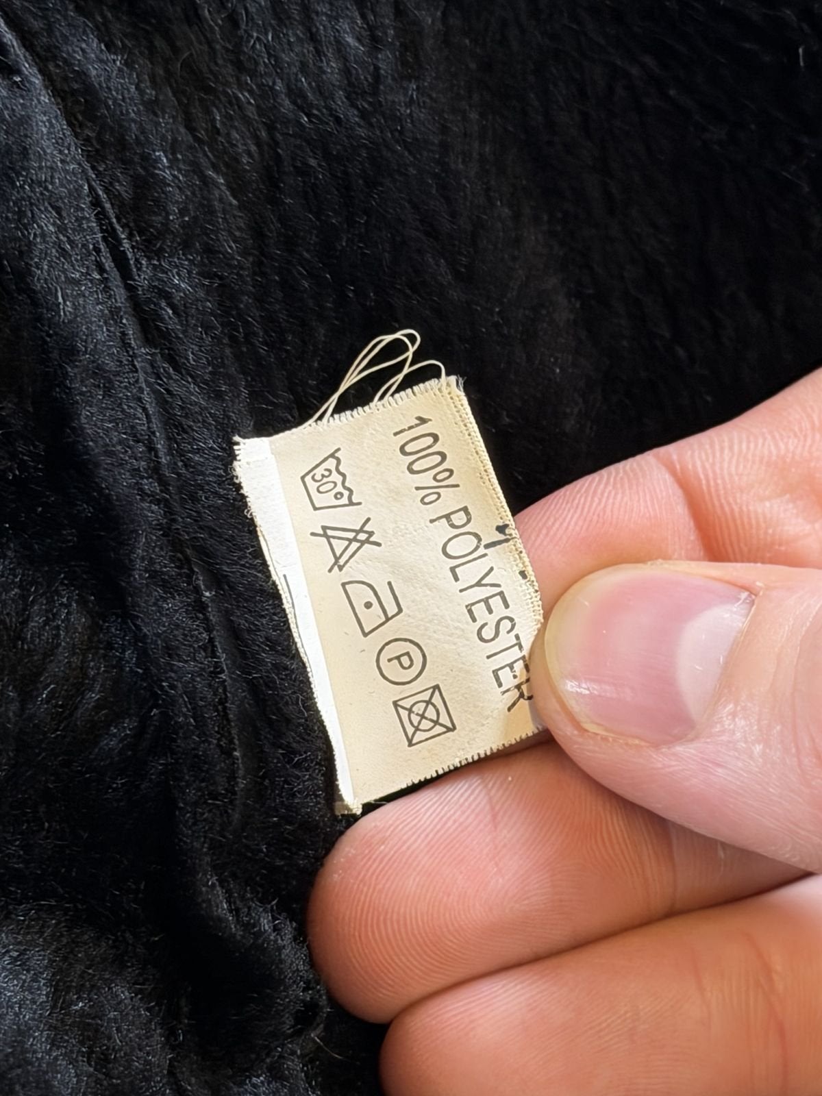 Zwart imitatiebont jas dames, maat L (afghaanse coat /, Bayline Vintage Trading, Verzenden, Zwart, Maat 42/44 (L)