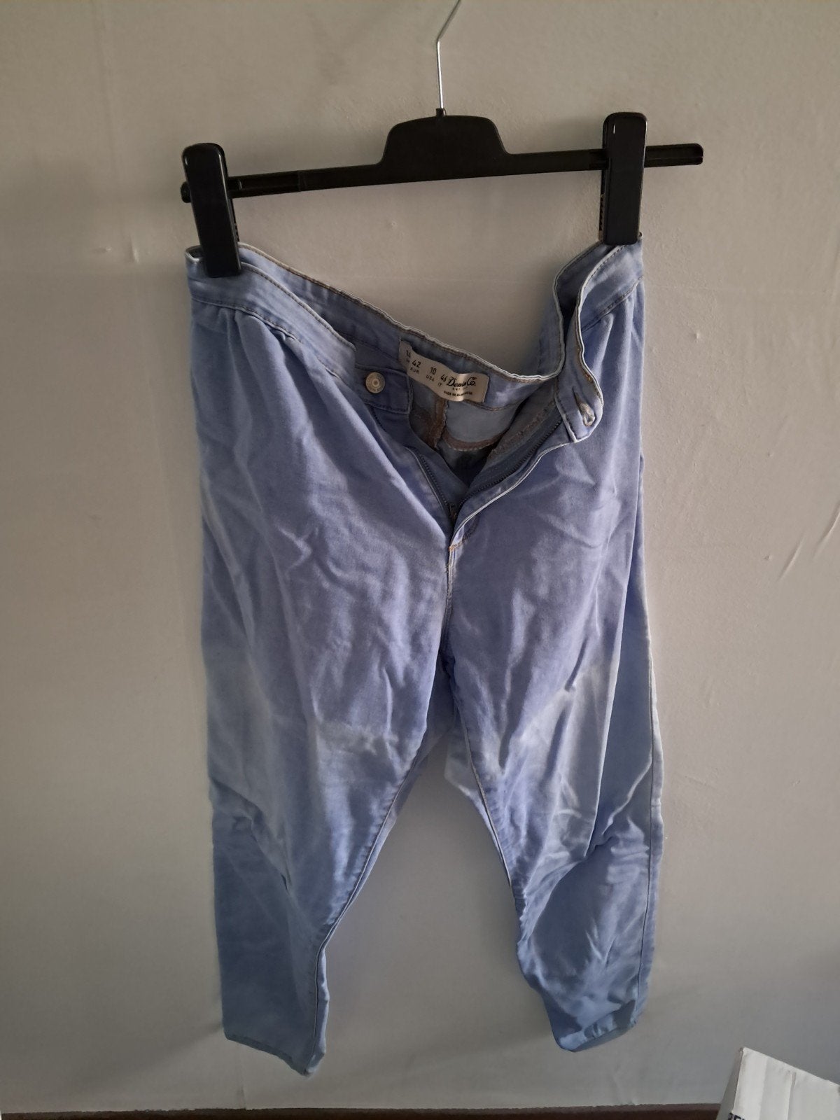 Lichtblauwe denim jeans van Denim Co. - Maat 42, Blauw, Ophalen of Verzenden, W33 - W36 (confectie 42/44), Gedragen