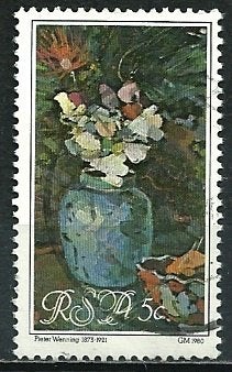Rep Zuid Afrika 1980 Schilder Pieter Wenning schilderij, Verzenden, Zuid-Afrika, Gestempeld