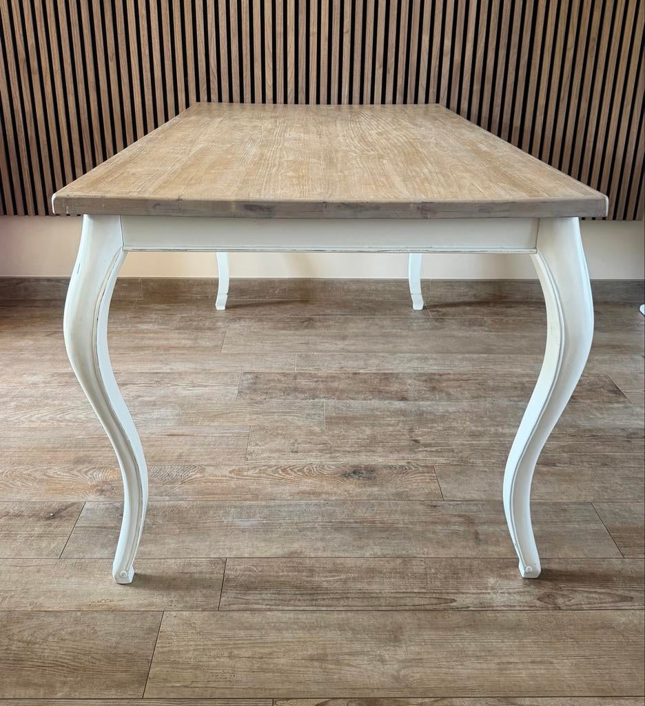 Eettafel + 2 salontafels - Riviera Maison stijl, Ophalen, Gebruikt, 100 tot 150 cm, 50 tot 100 cm