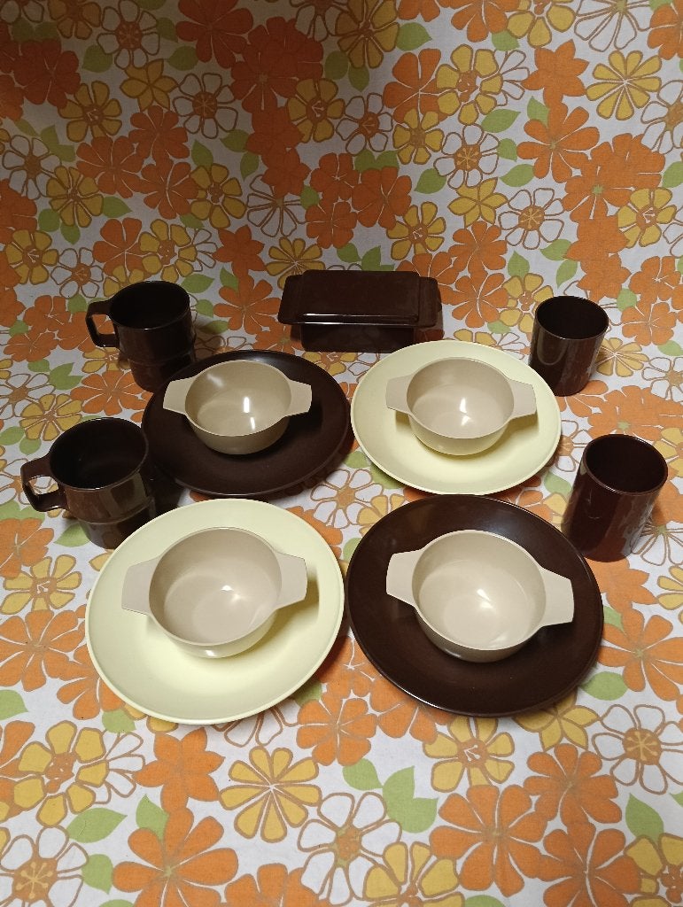 Vintage Mepal campingservies, Verzenden, Gebruikt