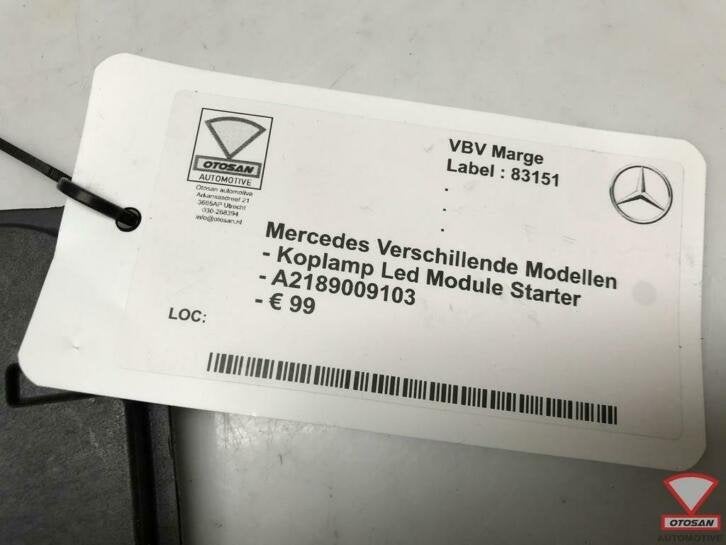 mercedes a b c e s cla koplamp led module a2189009103 3151, Gebruikt, Mercedes-Benz AG, Mercedes-Benz, Ophalen of Verzenden