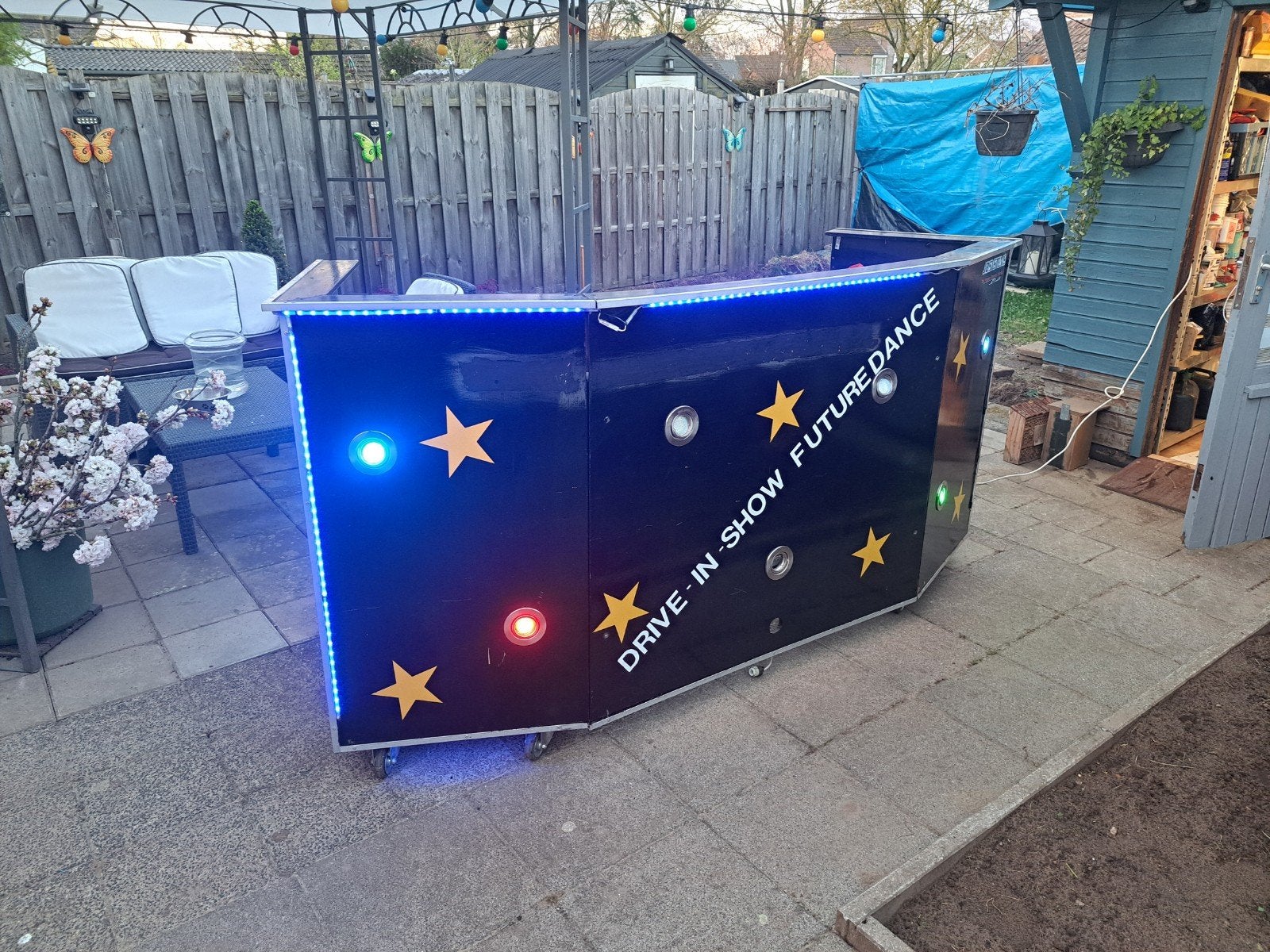 Drive-in Show DJ-set met Verlichting met speakerkisten, Ophalen, Gebruikt, Dj-set, Overige merken