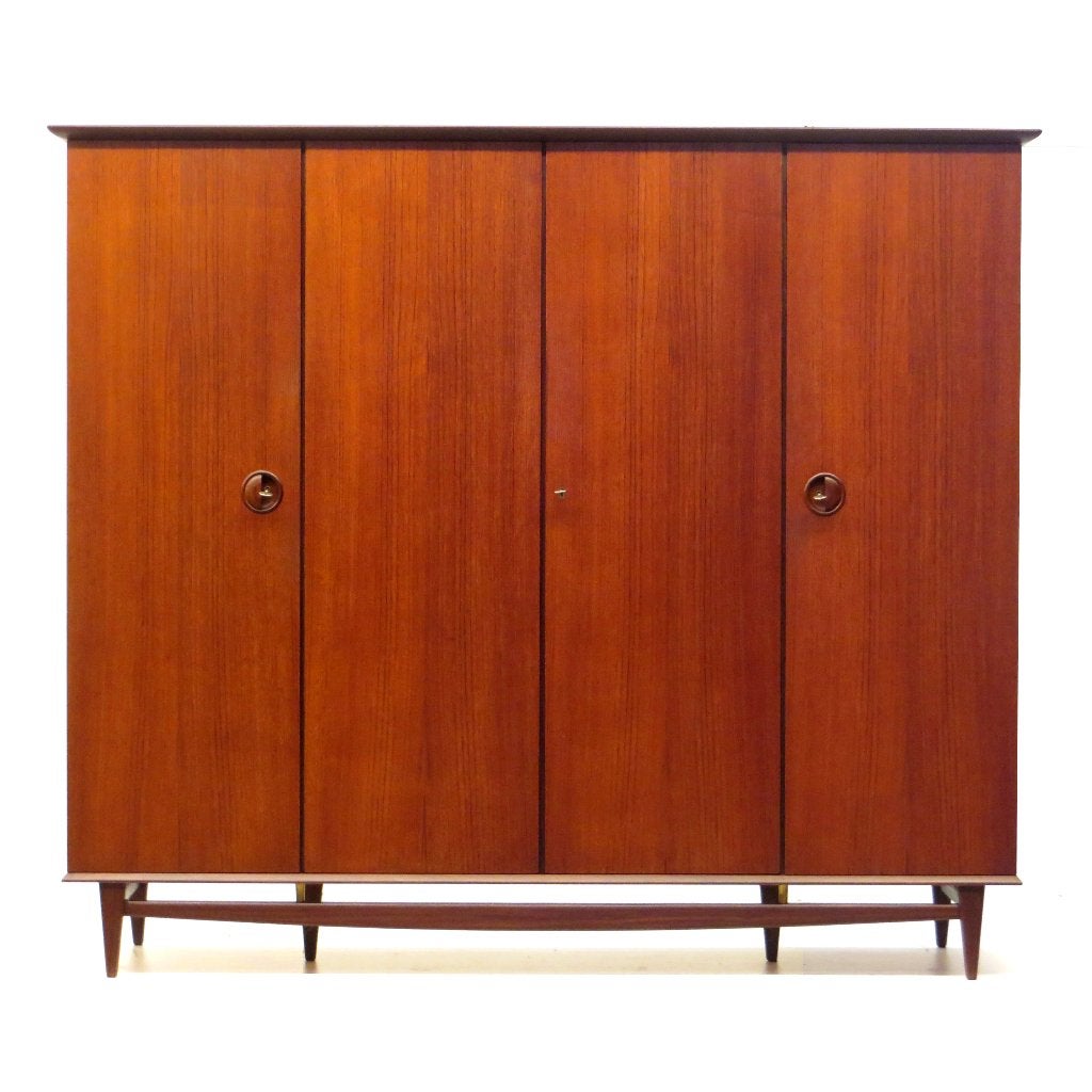 Vintage mid century kledingkast Louis van Teeffelen Wébé, Met deur(en), Vintage mid century design, Ophalen of Verzenden, Zo goed als nieuw