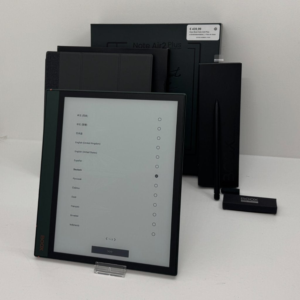 Onyx Boox Note Air2 Plus e-book/tekentablet + Pen en hoes, Computers en Software, E-readers, Onyx Boox, Dordrecht@usedproducts.nl