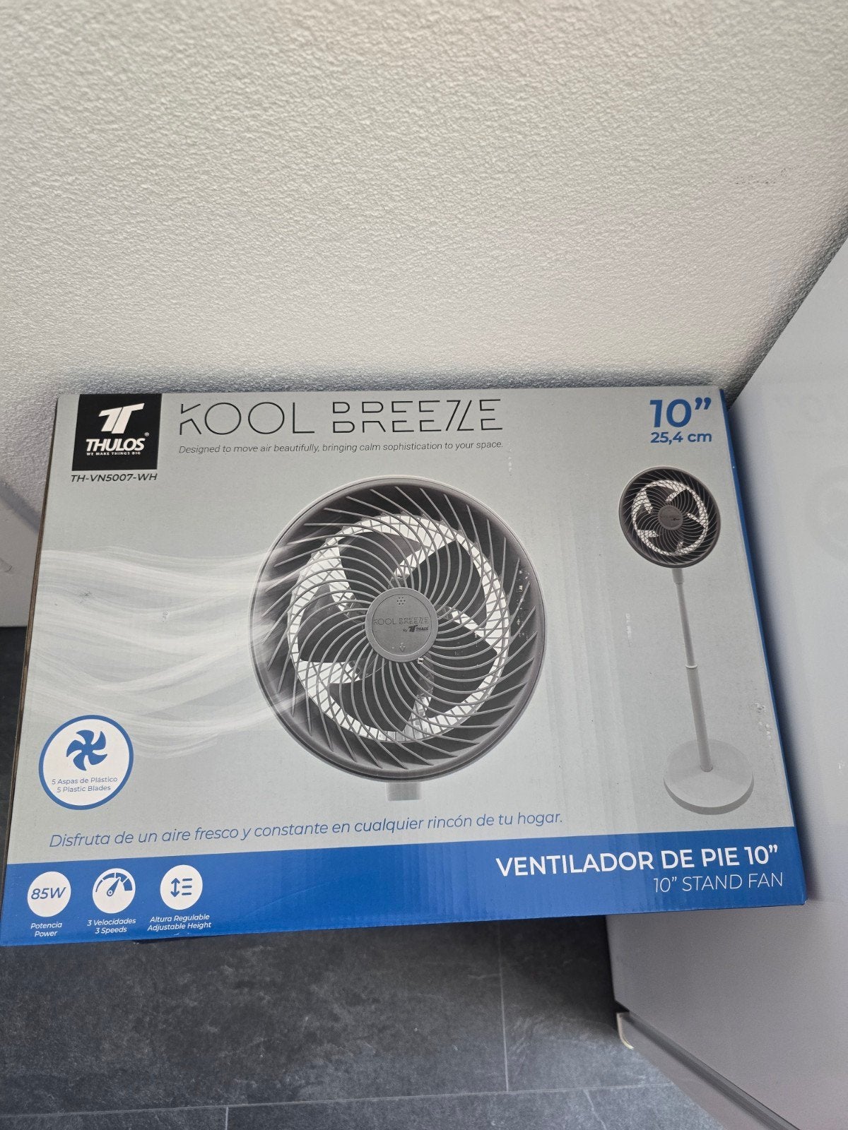 Thulos Kool Breeze 10" (25,4 cm) Statiefventilator 85W, Ophalen of Verzenden