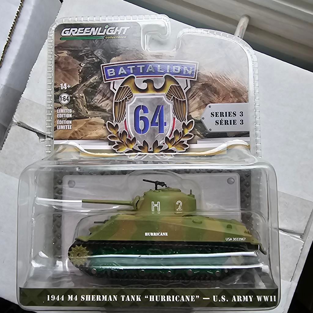 GreenLight 1944 M4 Sherman Tank "Hurricane" Chase, Info@greenlightcollectibles.com, Nieuw, Ophalen of Verzenden, 5901 Lakeside Blvd, Indianapolis, IN 46278, USA