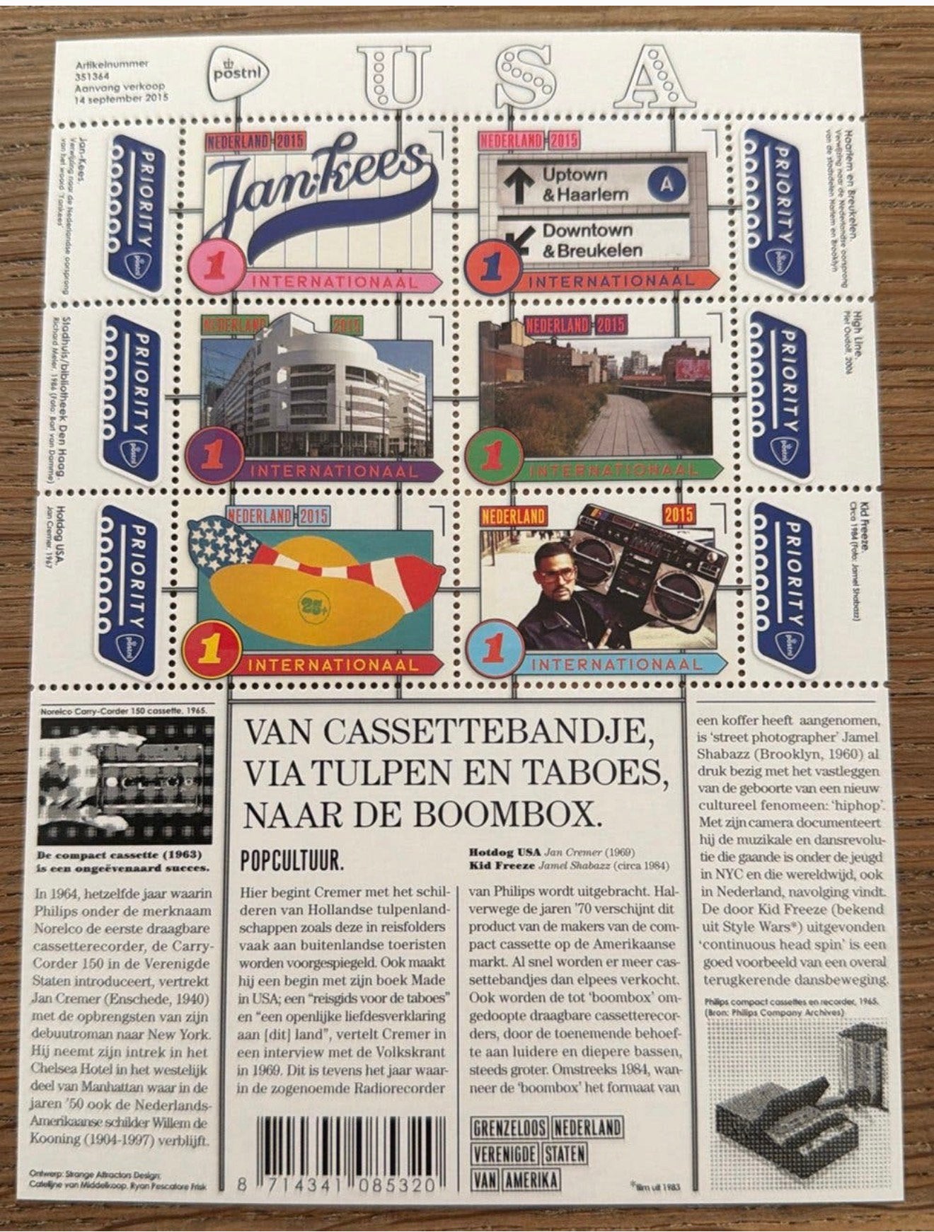 * postzegels pf. USA -2015. Prio, Ophalen of Verzenden, Na 1940, Postfris