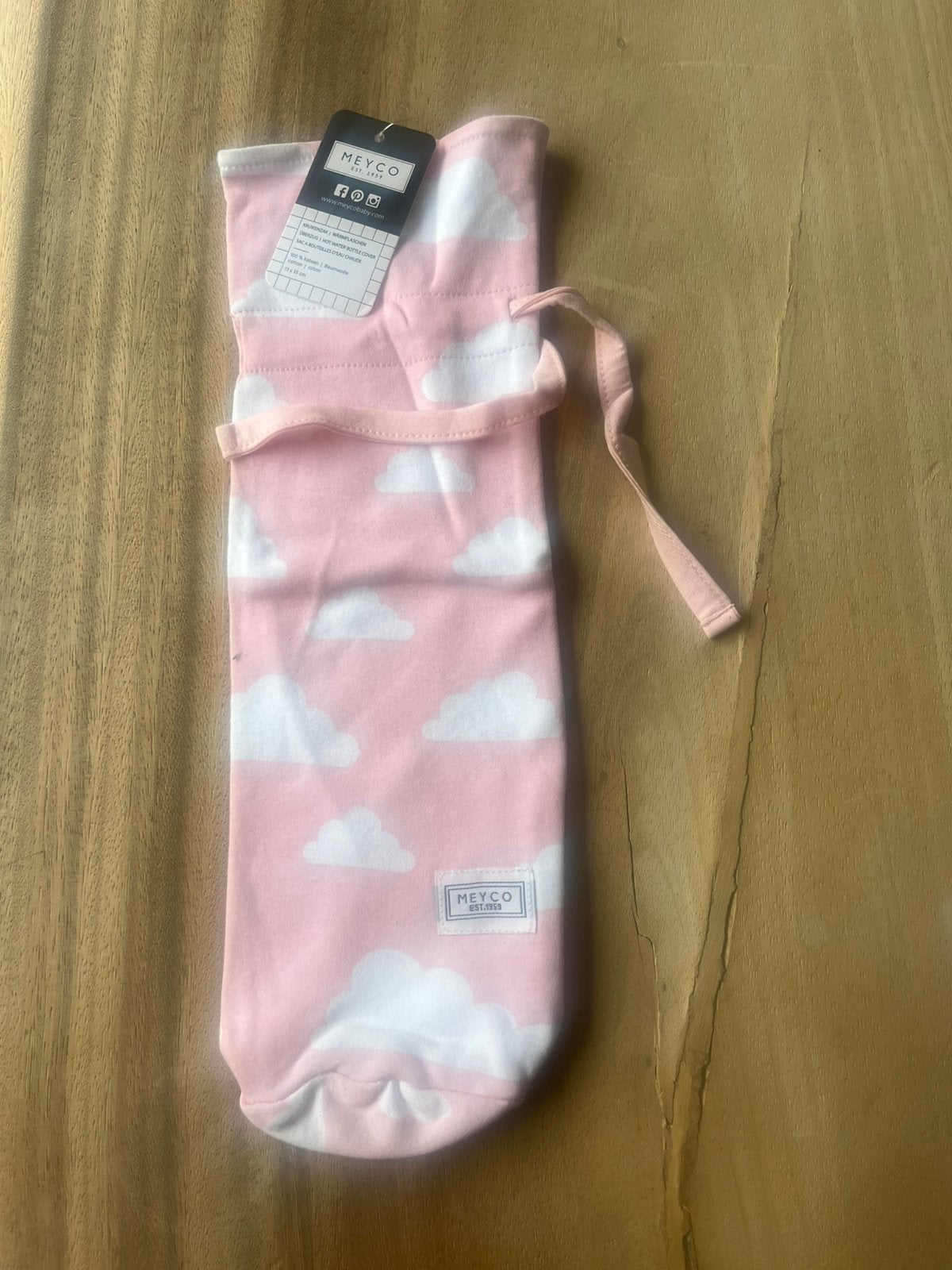 Roze met witte wolken kruikenzak., Meyco, Overige typen, Nieuw, Ophalen of Verzenden