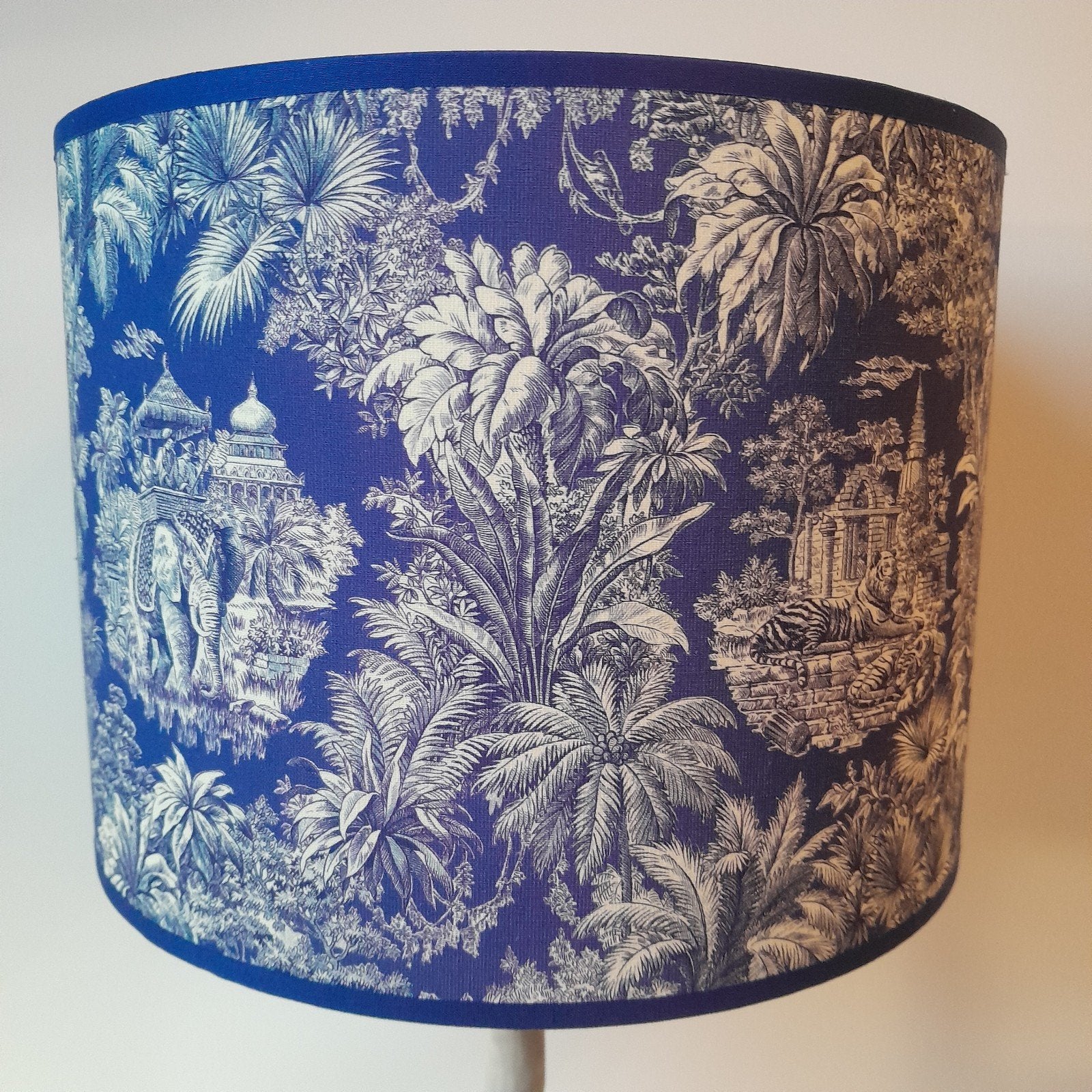 Lampenkap Canovas stijl koningsblauw kobaltblauw blauw, Huis en Inrichting, Lampen | Lampenkappen, Ophalen of Verzenden, Nieuw