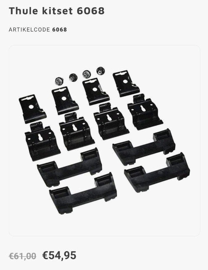 Thule Kitset 6068 (186068)- Dakdrager Bevestigingsset, Auto diversen, Dakdragers, Ophalen of Verzenden, Gebruikt