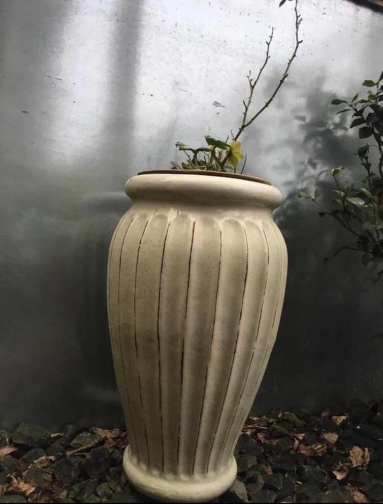 Grote Aardewerk Bloempot vaas H68xD38cm, Tuin en Terras, 25 tot 40 cm, Rond, Ophalen of Verzenden, Zo goed als nieuw