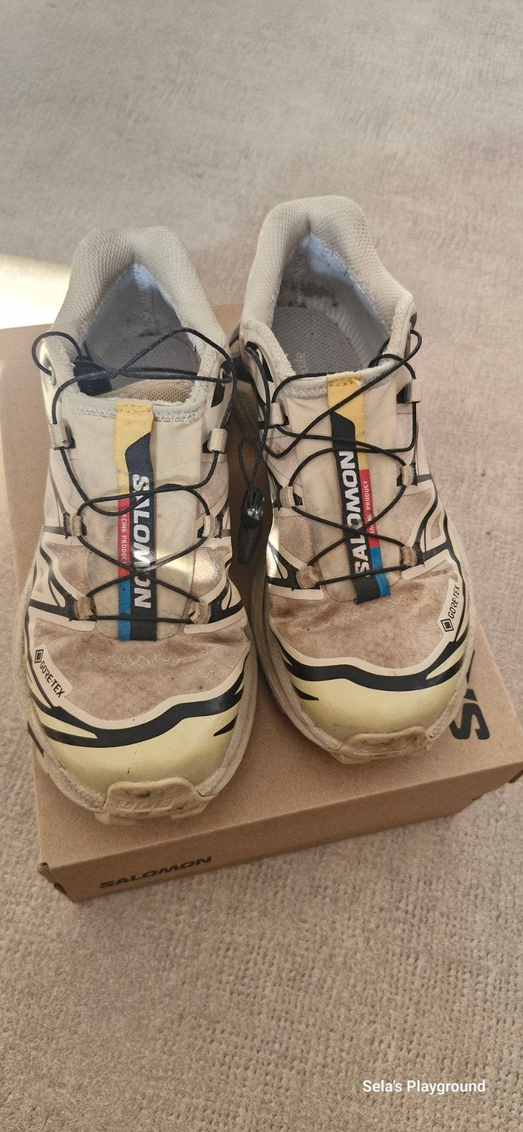 Salomon XT-6 GTX Sneakers - Maat 37 1/3, Salomon, Beige, Ophalen of Verzenden, Sneakers of Gympen