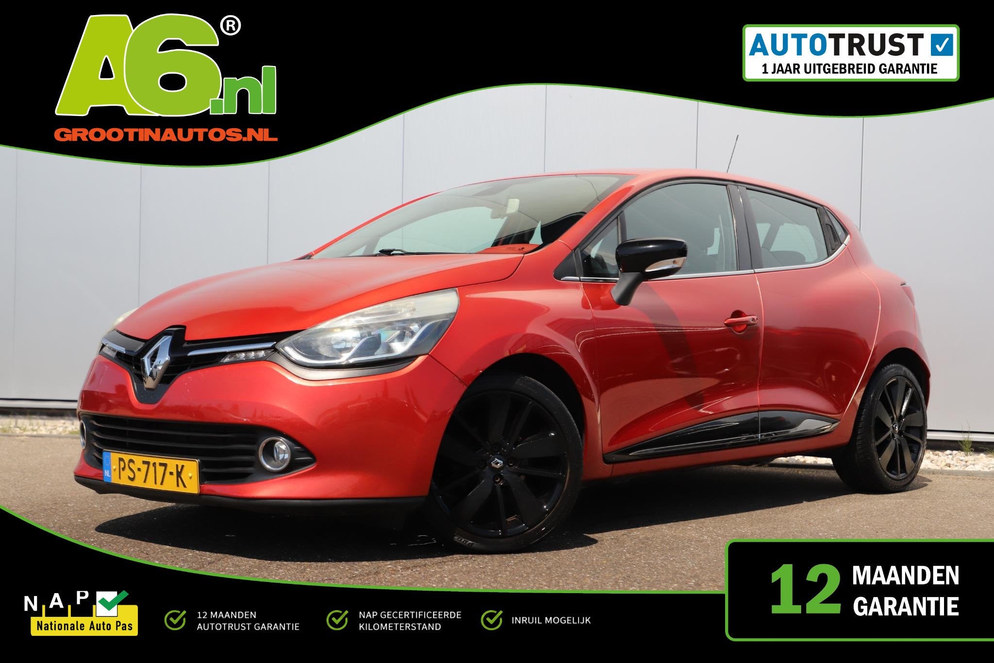 Renault Clio 0.9 TCe Dynamique 17 inch LMV Navigatie Bluetoo, Auto's, Voorwielaandrijving, Stof, 540 kg, Met garantie (alle)