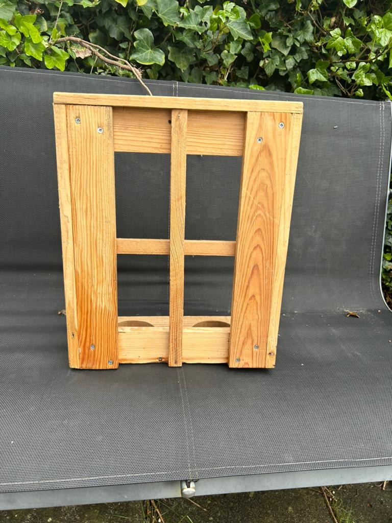 Bloempakjes achter een raam, Tuin en Terras, Ophalen of Verzenden, Rond, Hout, Minder dan 30 cm