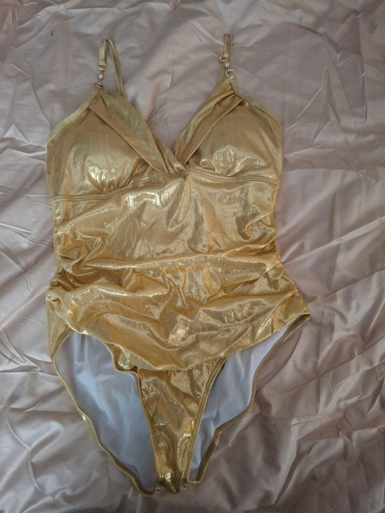 BADPAK, Ophalen of Verzenden, Nieuw, Goud, Badpak