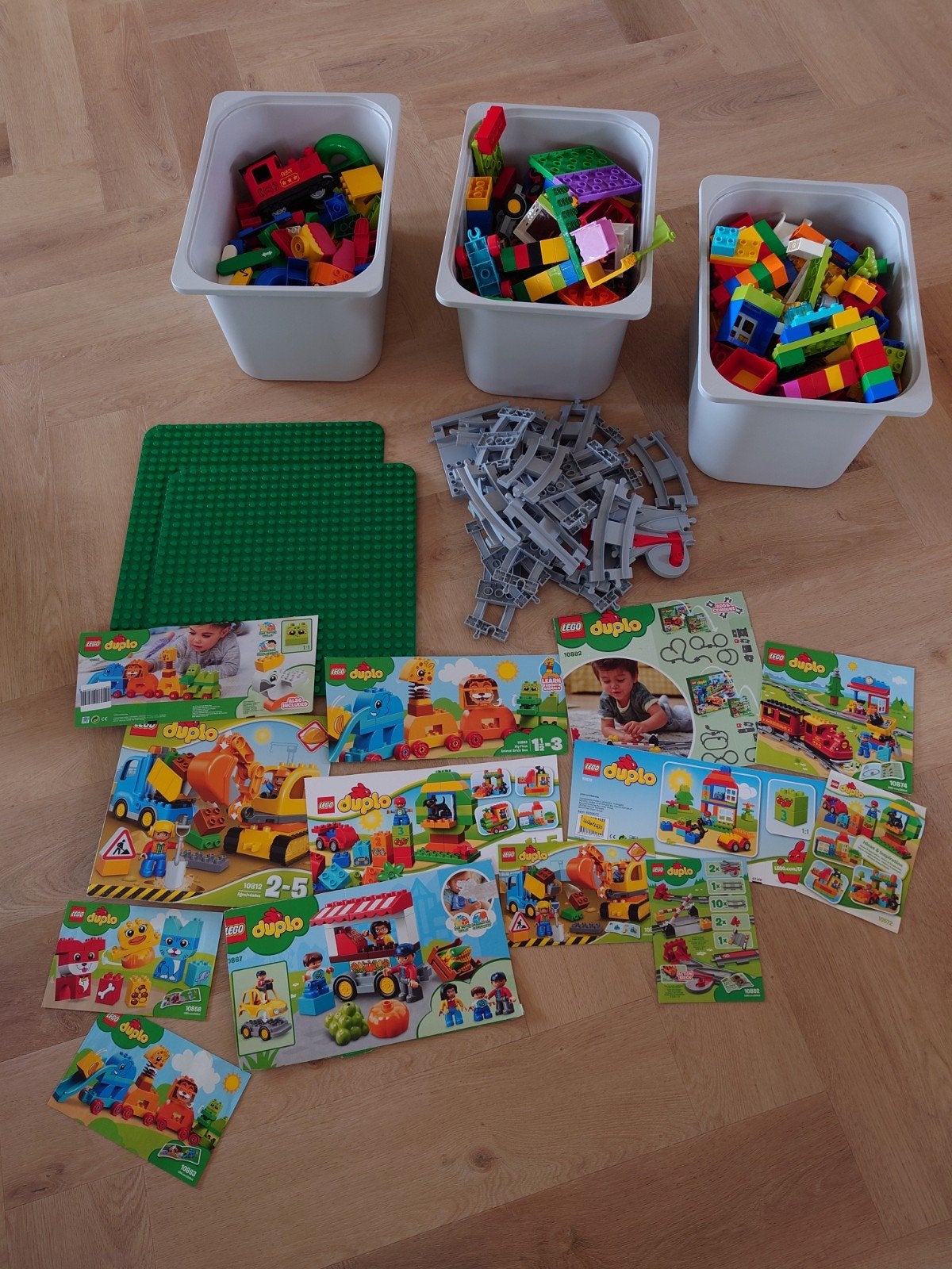 Grote Duplo collectie: 10 sets, 2 grondplaten & Hubelino, Ophalen, Compleet, Overige thema's, Zo goed als nieuw