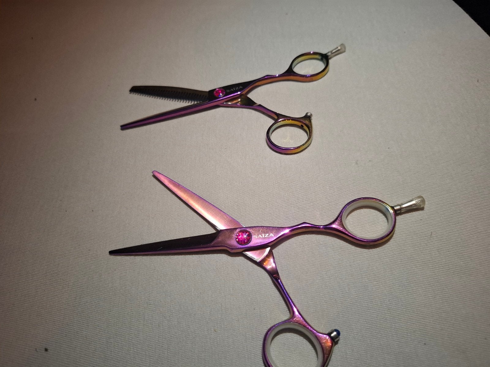 Complete professionele kappersset saiza scharen+feather, Ophalen of Verzenden, Zo goed als nieuw, Zwart