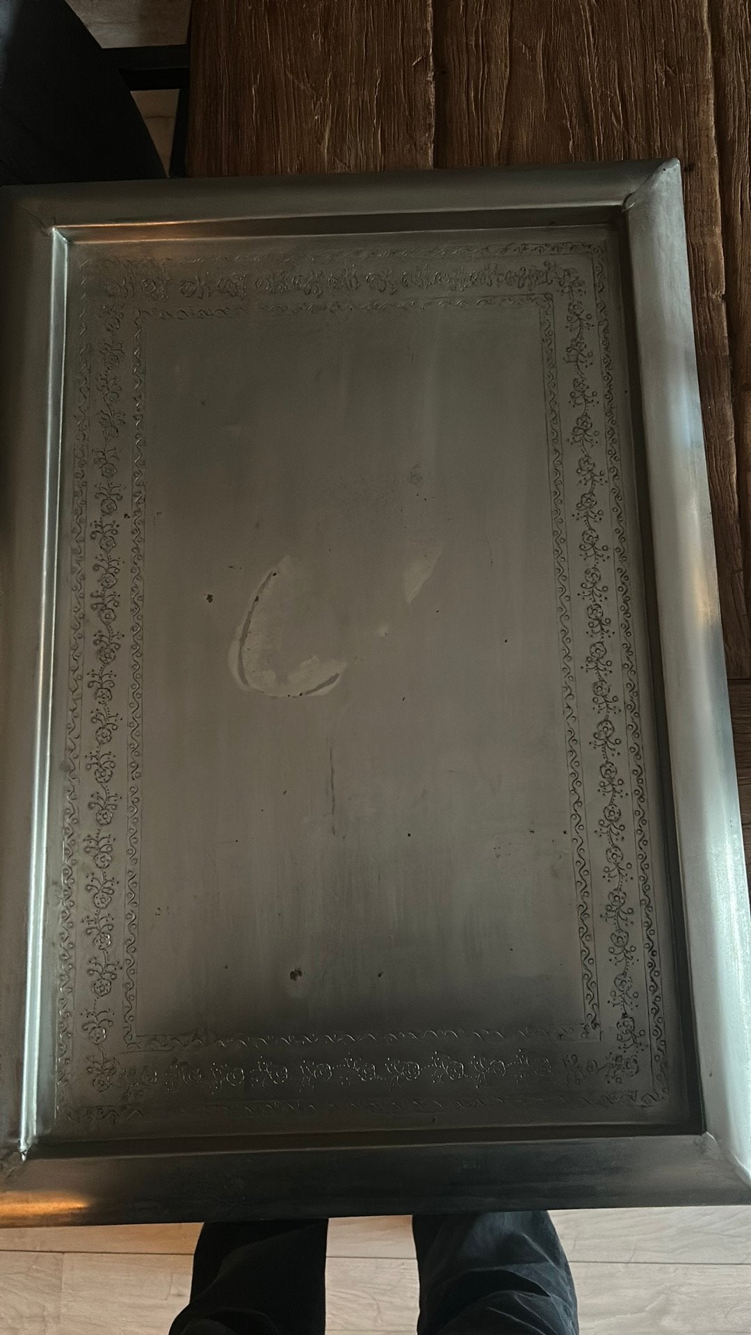 Tafel ijzer, Huis en Inrichting, Woonaccessoires | Dienbladen, Ophalen, Afneembaar, Gebruikt, Metaal
