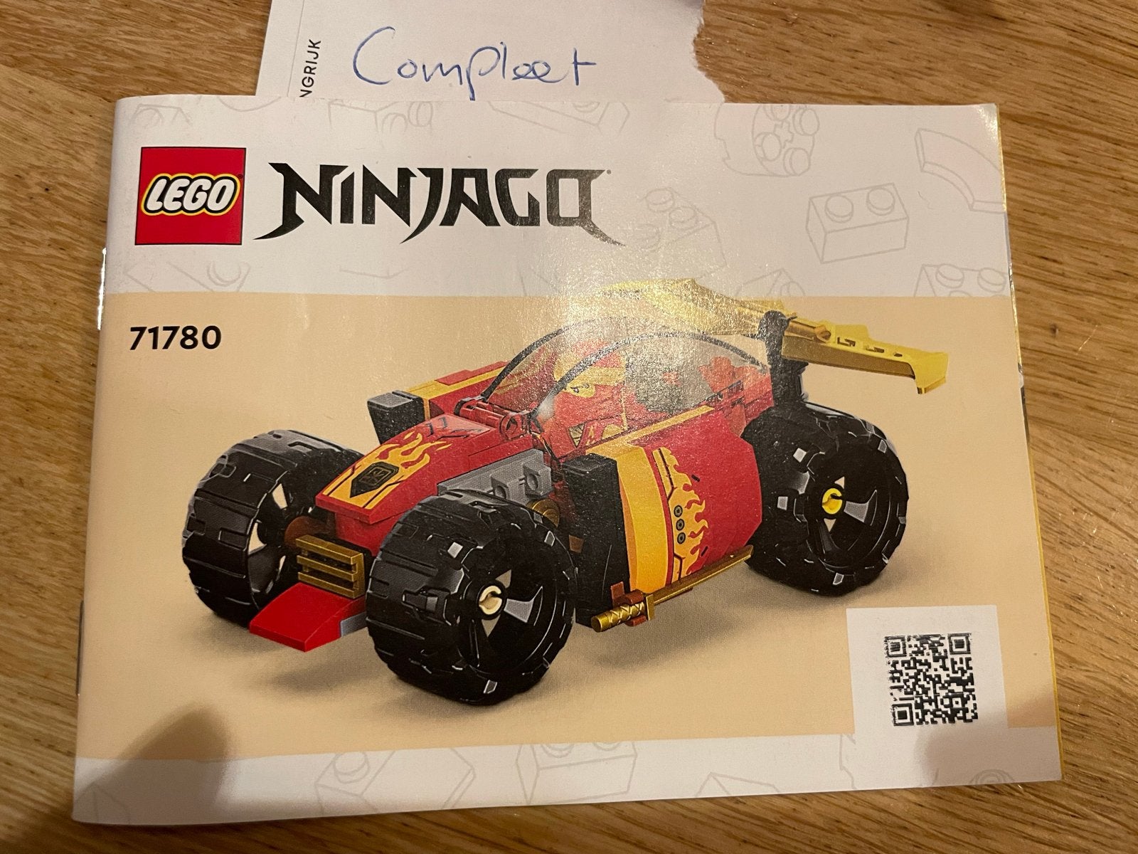 LEGO Ninjago 71780 Kai's Vuurdraak Raceauto, Gebruikt, Lego, Ophalen of Verzenden, Compleet