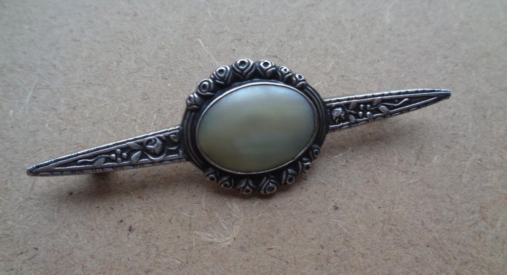 zilveren antieke broche [252], Verzenden, Zilver, Broche