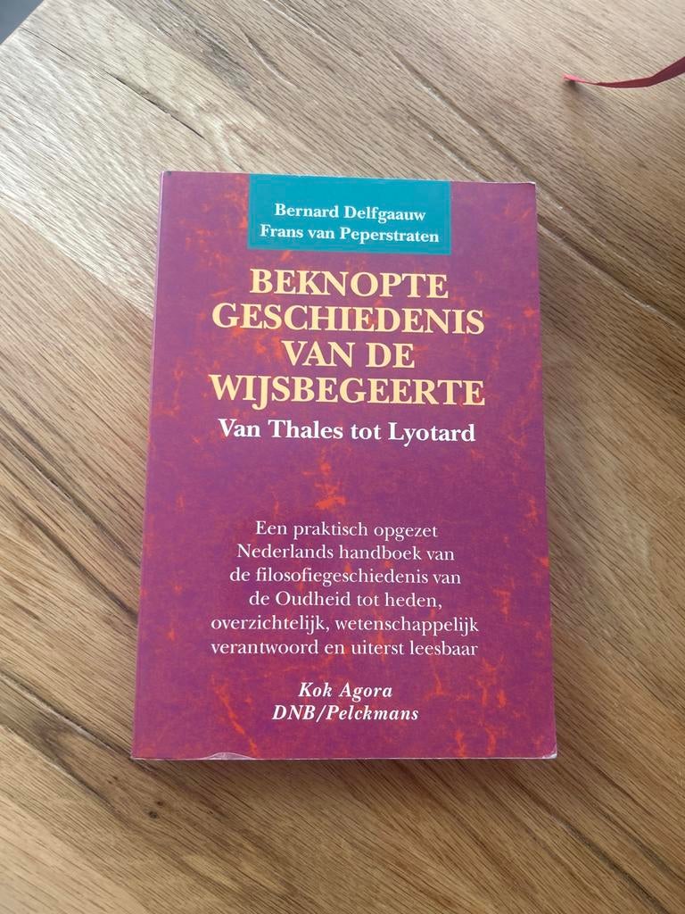 Beknopte Geschiedenis van de Wijsbegeerte, Ophalen of Verzenden, Gelezen, Wijsbegeerte of Ethiek