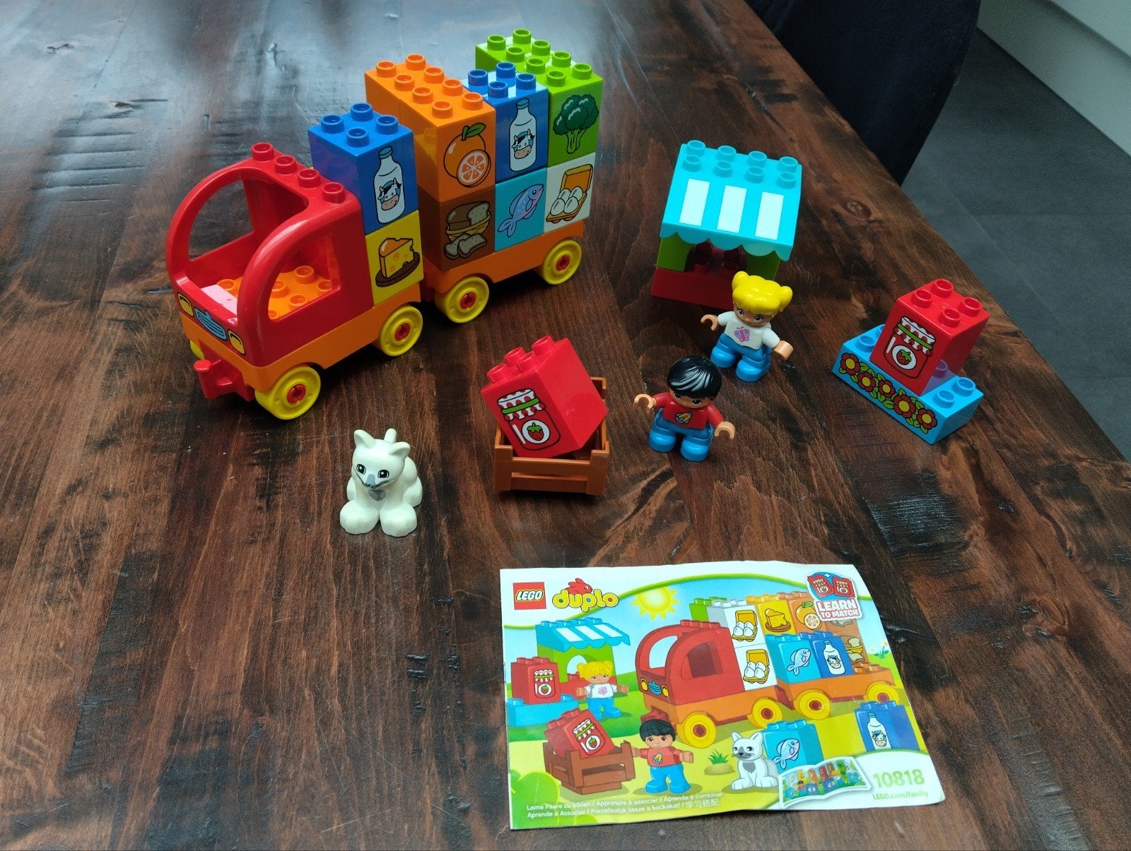LEGO Duplo Mijn Eerste Vrachtwagen 10818, Kinderen en Baby's, Ophalen of Verzenden, Zo goed als nieuw, Complete set, Inclusief instructies