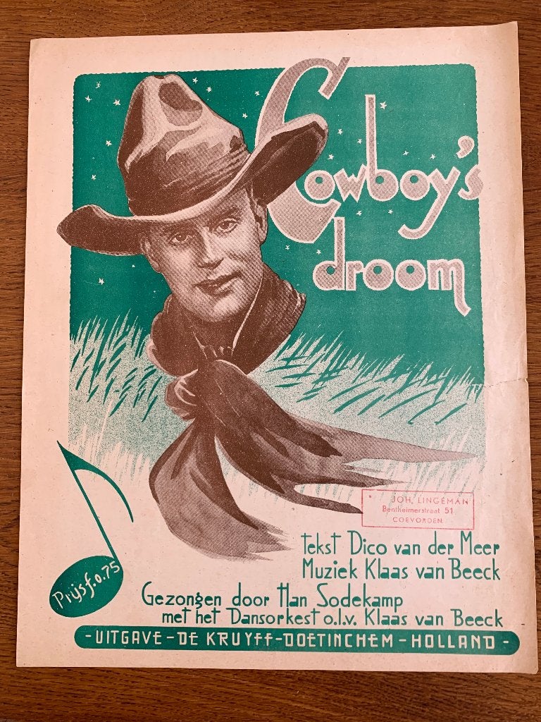 Bladmuziek "Cowboy's Droom", Ophalen of Verzenden, Zo goed als nieuw, Artiest of Componist