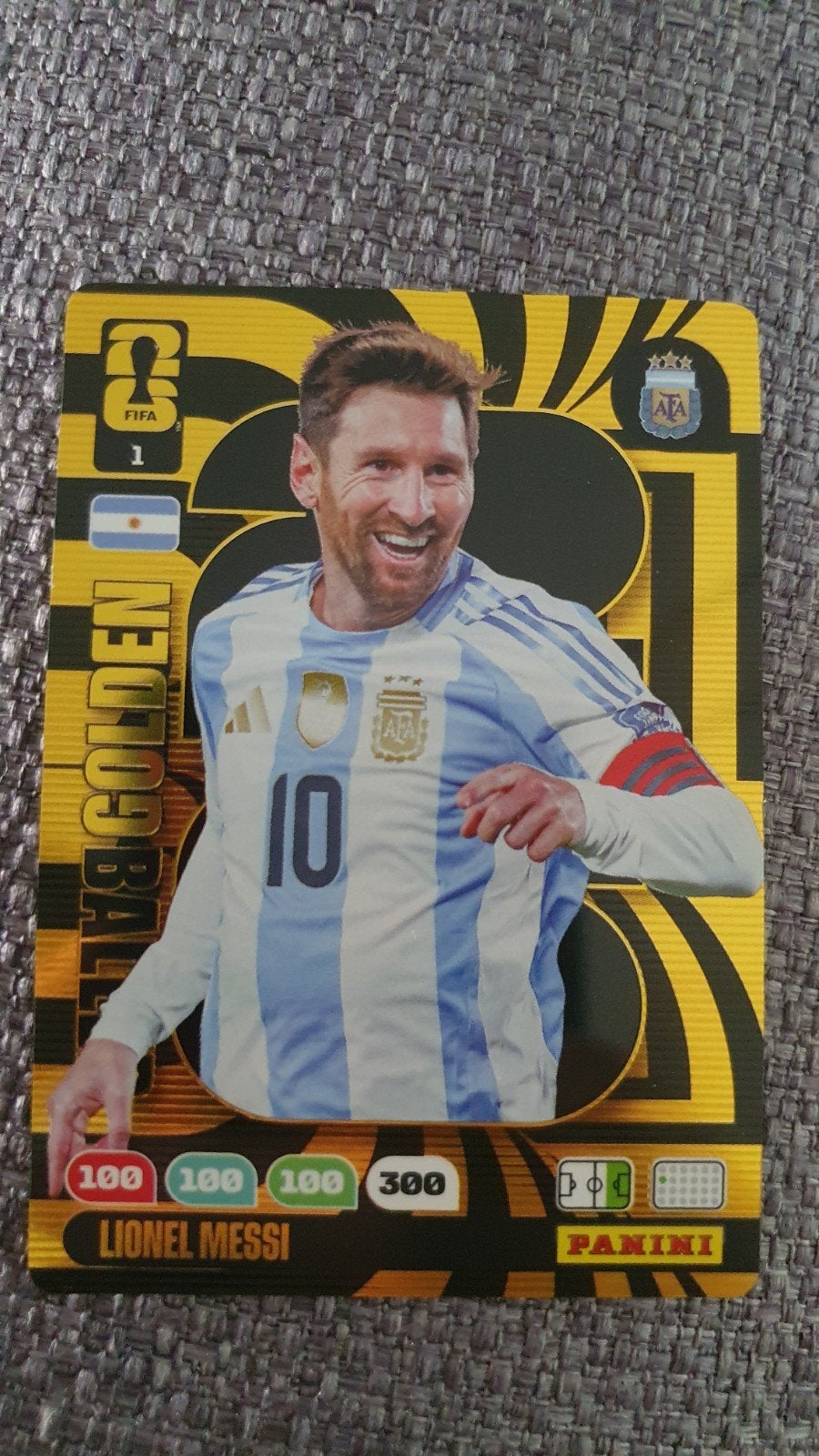 Golden baller Messi Panini Adrenalyn wk 2026, Ophalen of Verzenden, Zo goed als nieuw, Plaatje