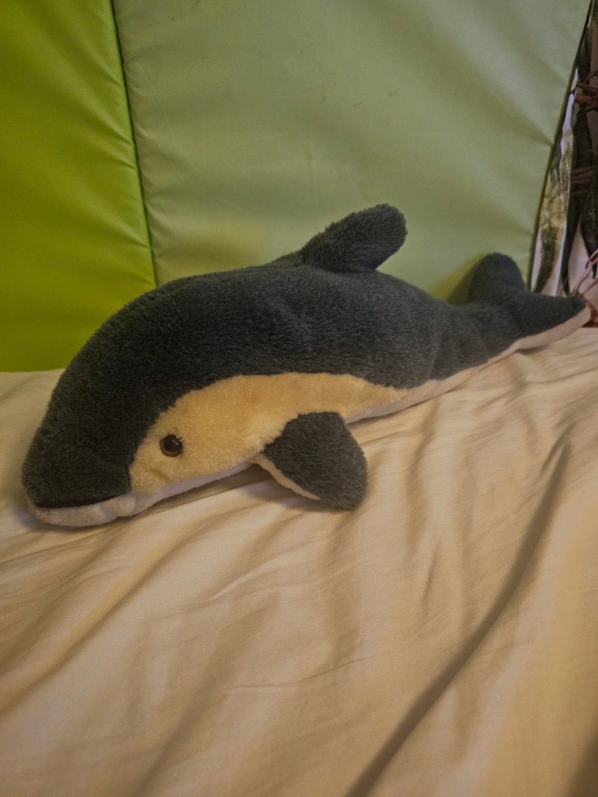 Schattige dolfijn knuffel - Grijs en beige, Overige merken, Overige karakters, Overige typen, Grijs