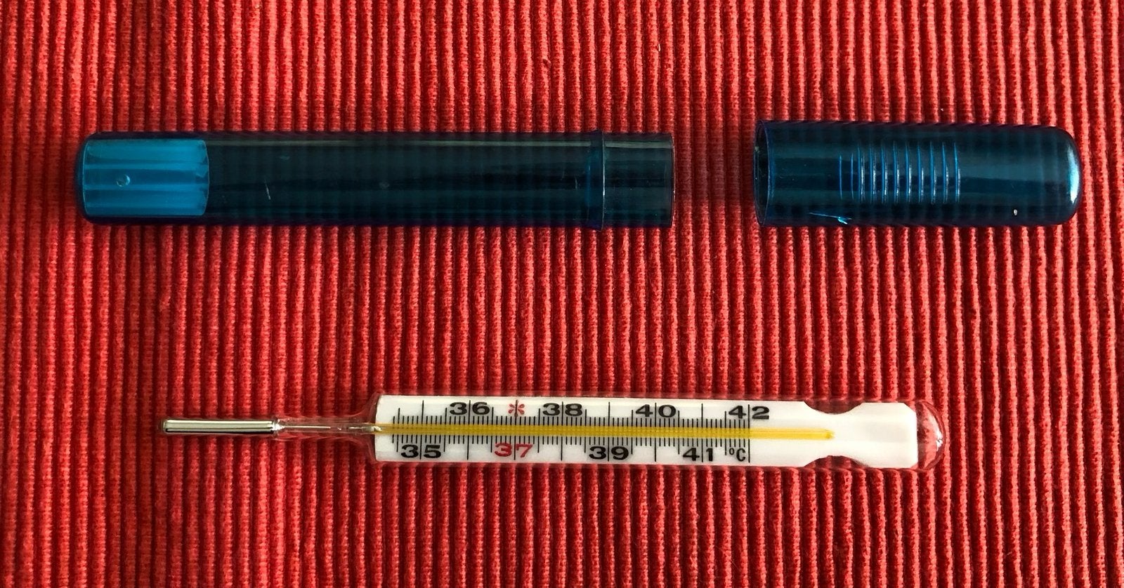 Vintage kwik koortsthermometer herkomst DDR, Ophalen of Verzenden